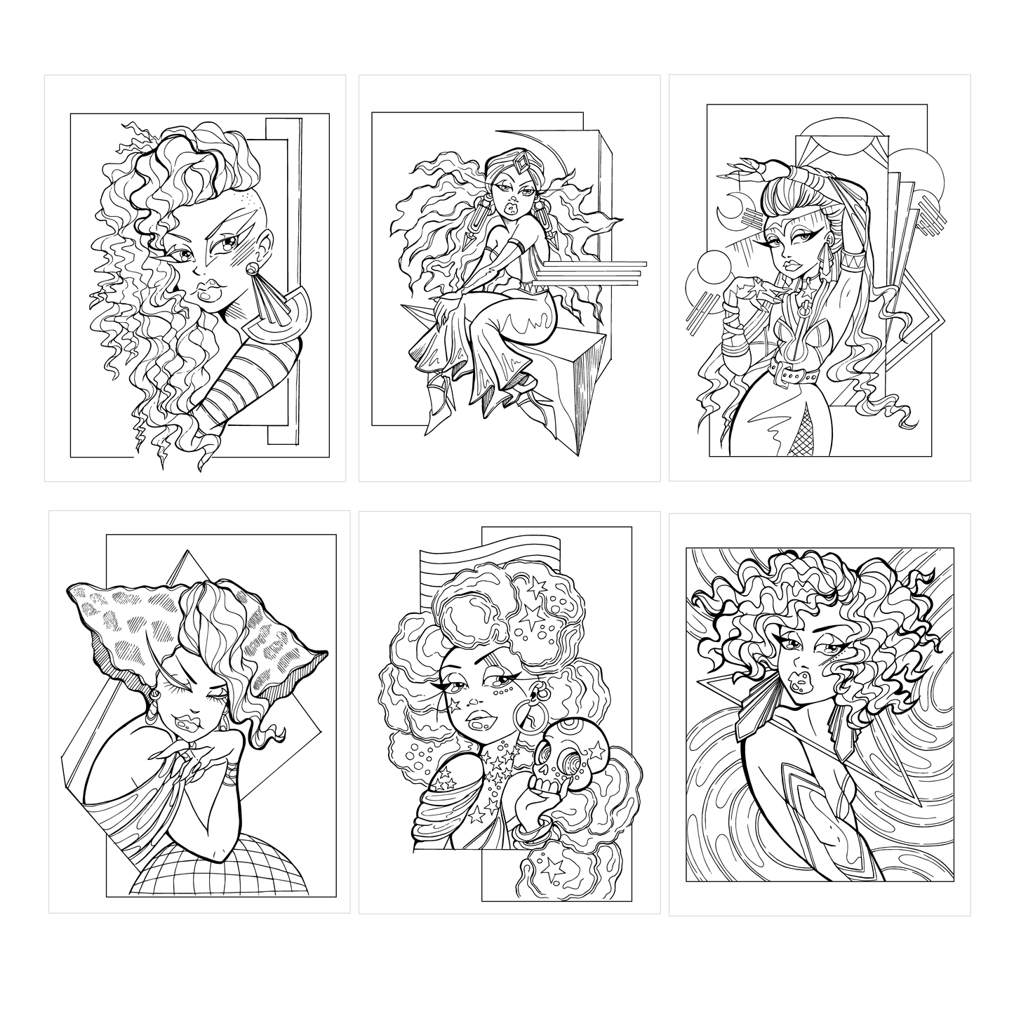 Coloring Book Bundle | Retro Deco