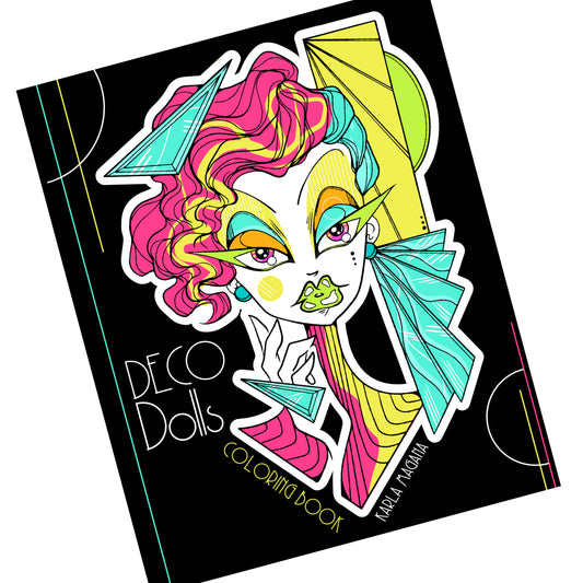 Deco Dolls Coloring Book Signed Bundle