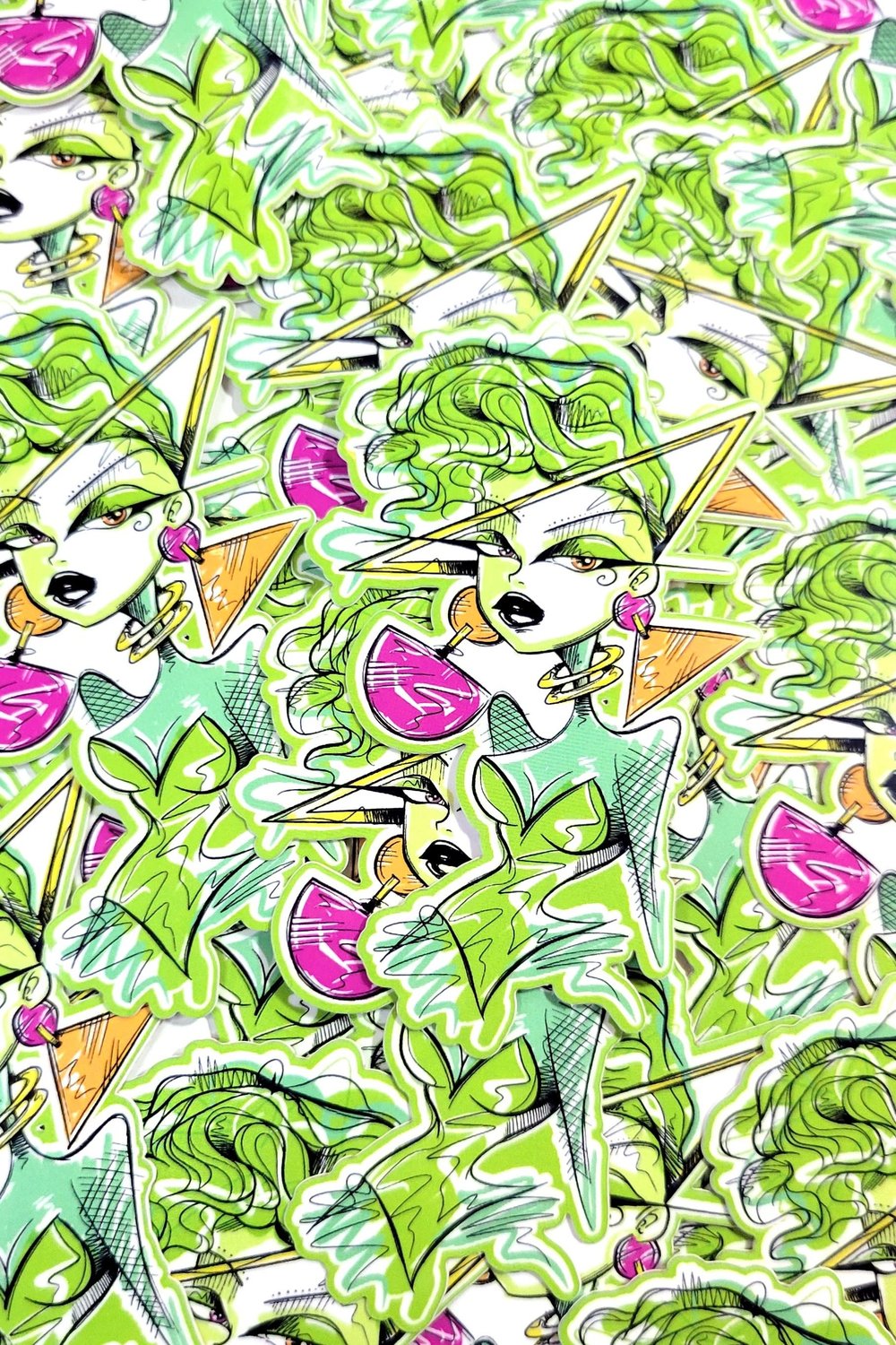 Aesthetika Synthetika Limelectric 80s New Wave Girl Sticker