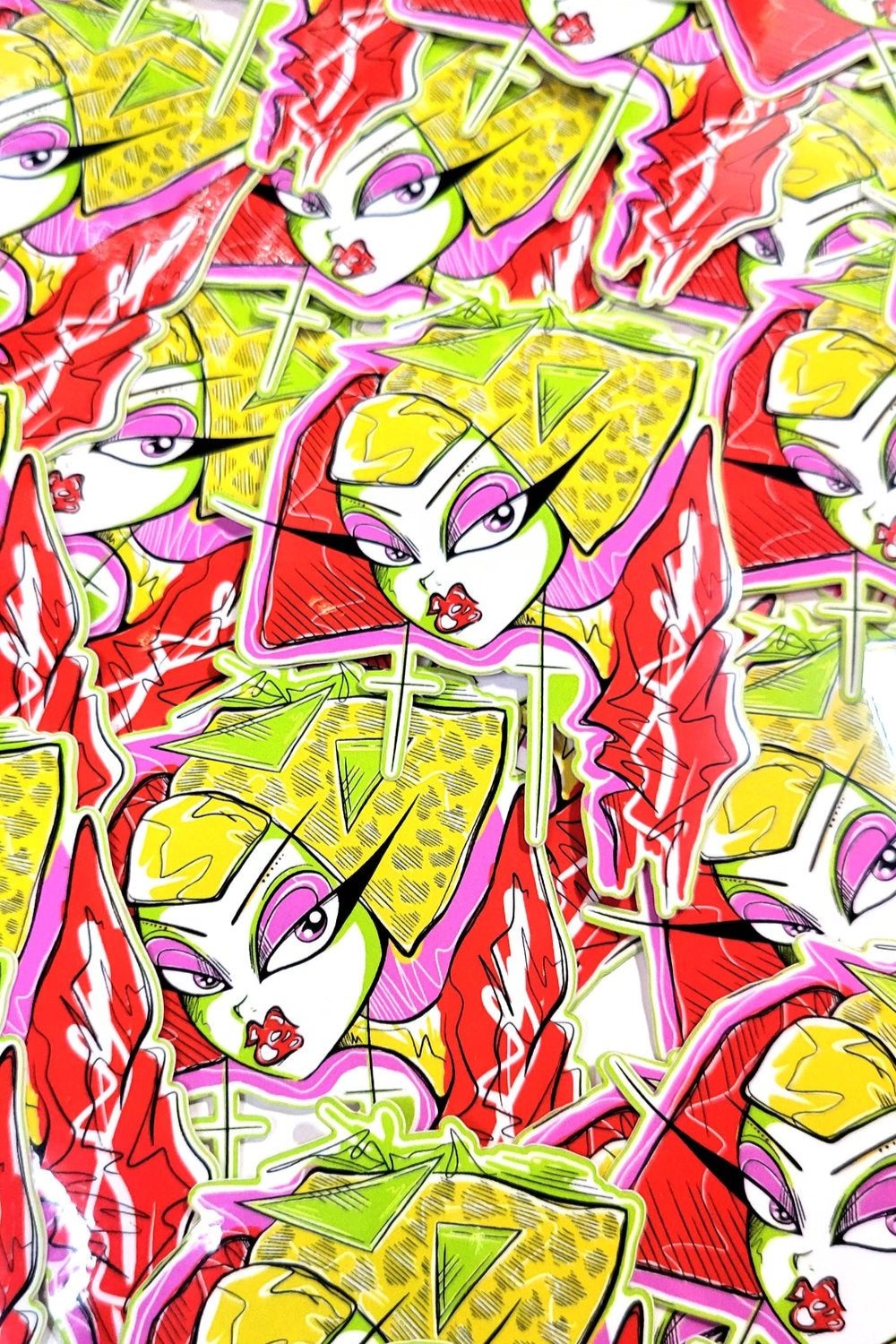 Aesthetika Synthetika Ruby Red Retro Goth Sticker