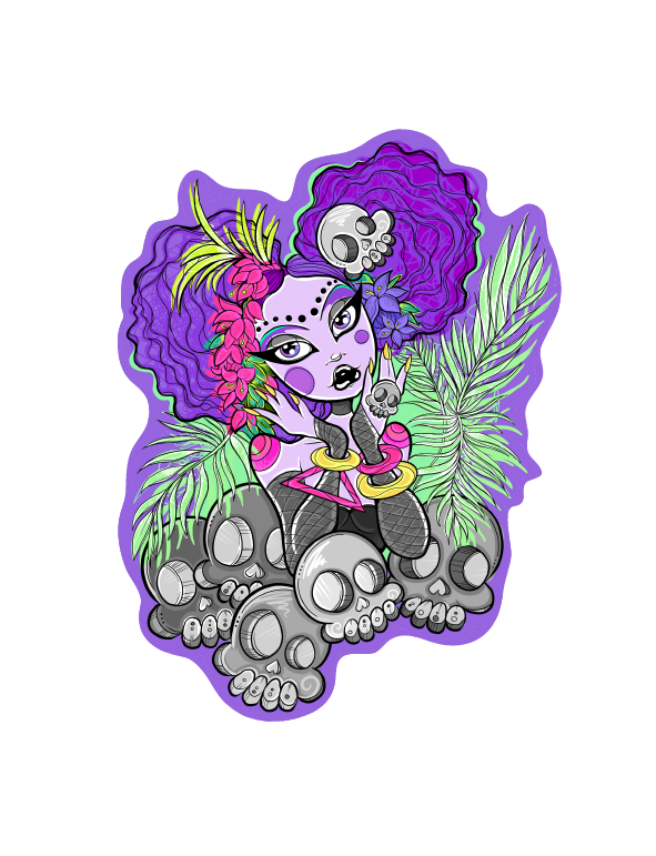 Tropigoth Spooky Girl Sticker
