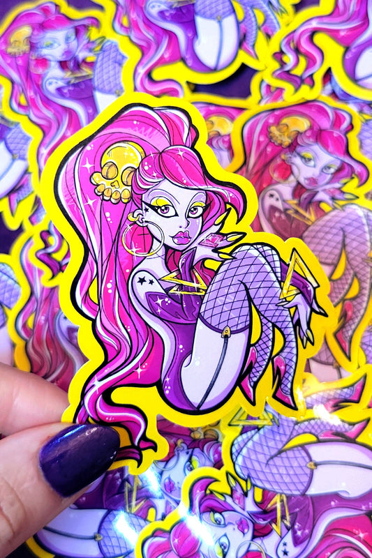 Pink Purple Pinup Sticker