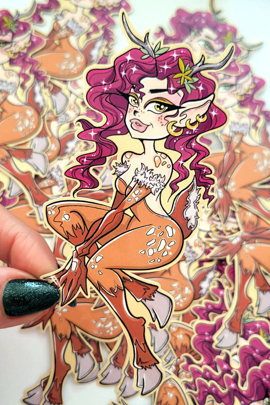 Fawn Girl Sticker