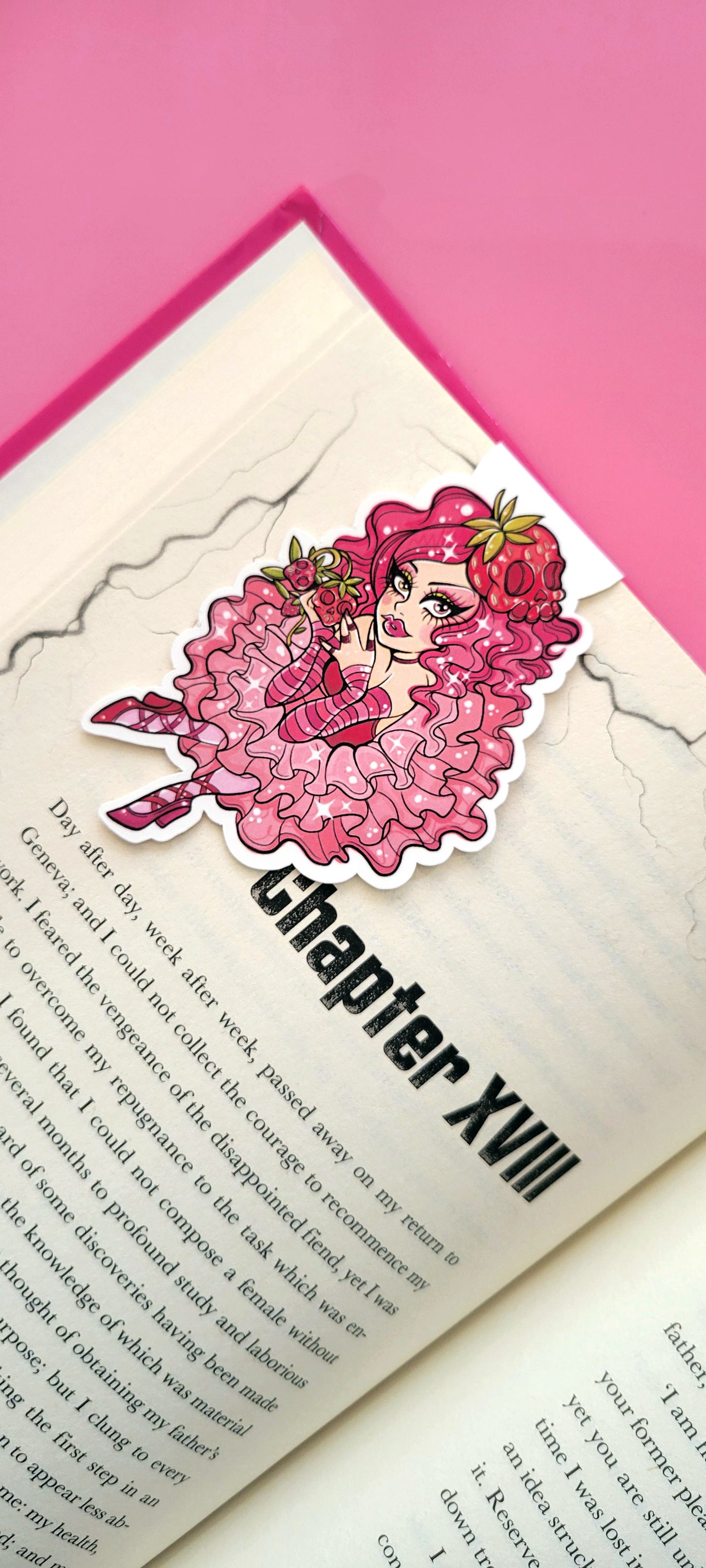 StrawBOOry Spooklette Magnetic Bookmark