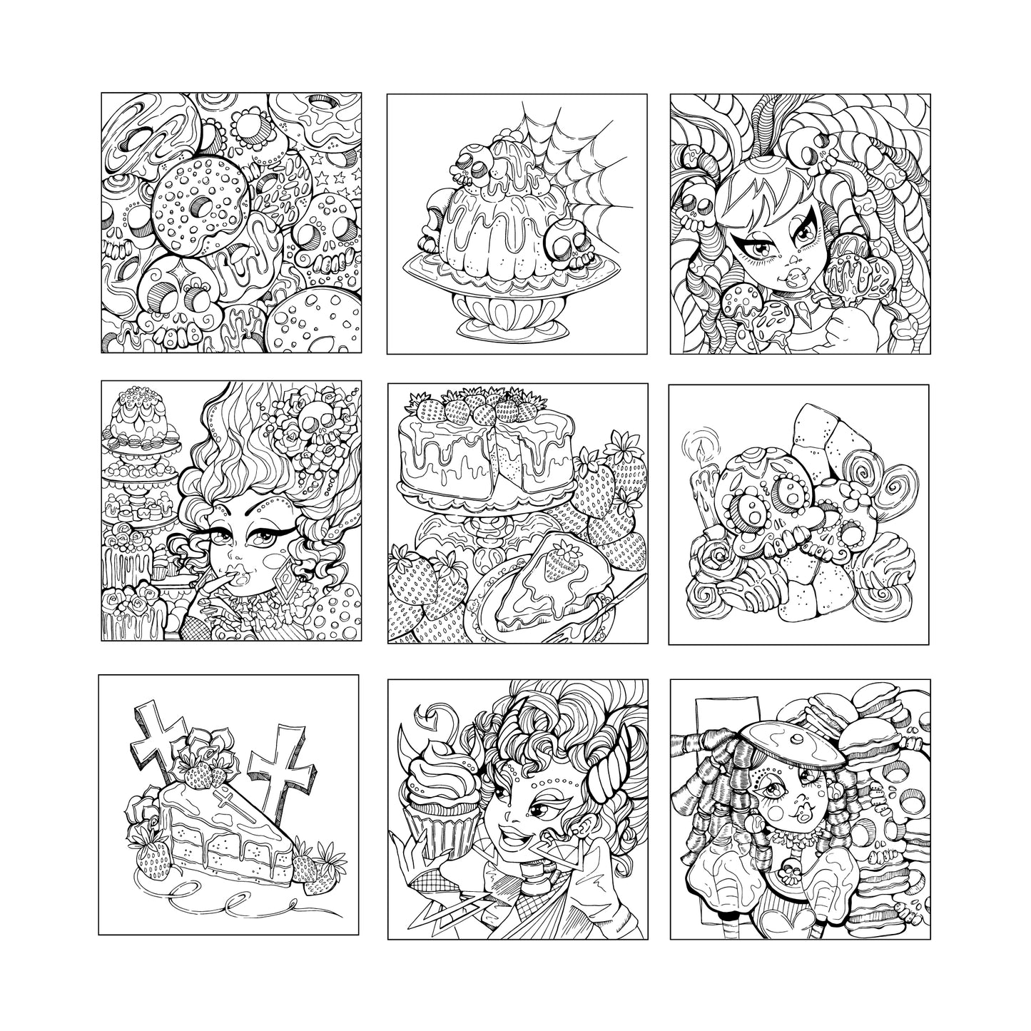 Coloring Book Bundle | Eerie Patisserie