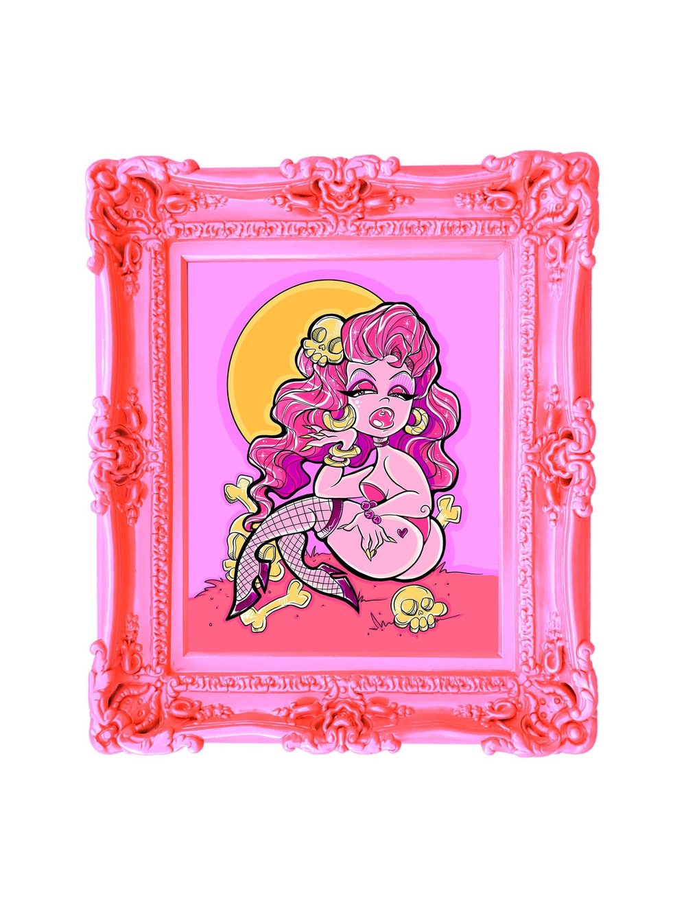 Pink Pinup Art Print