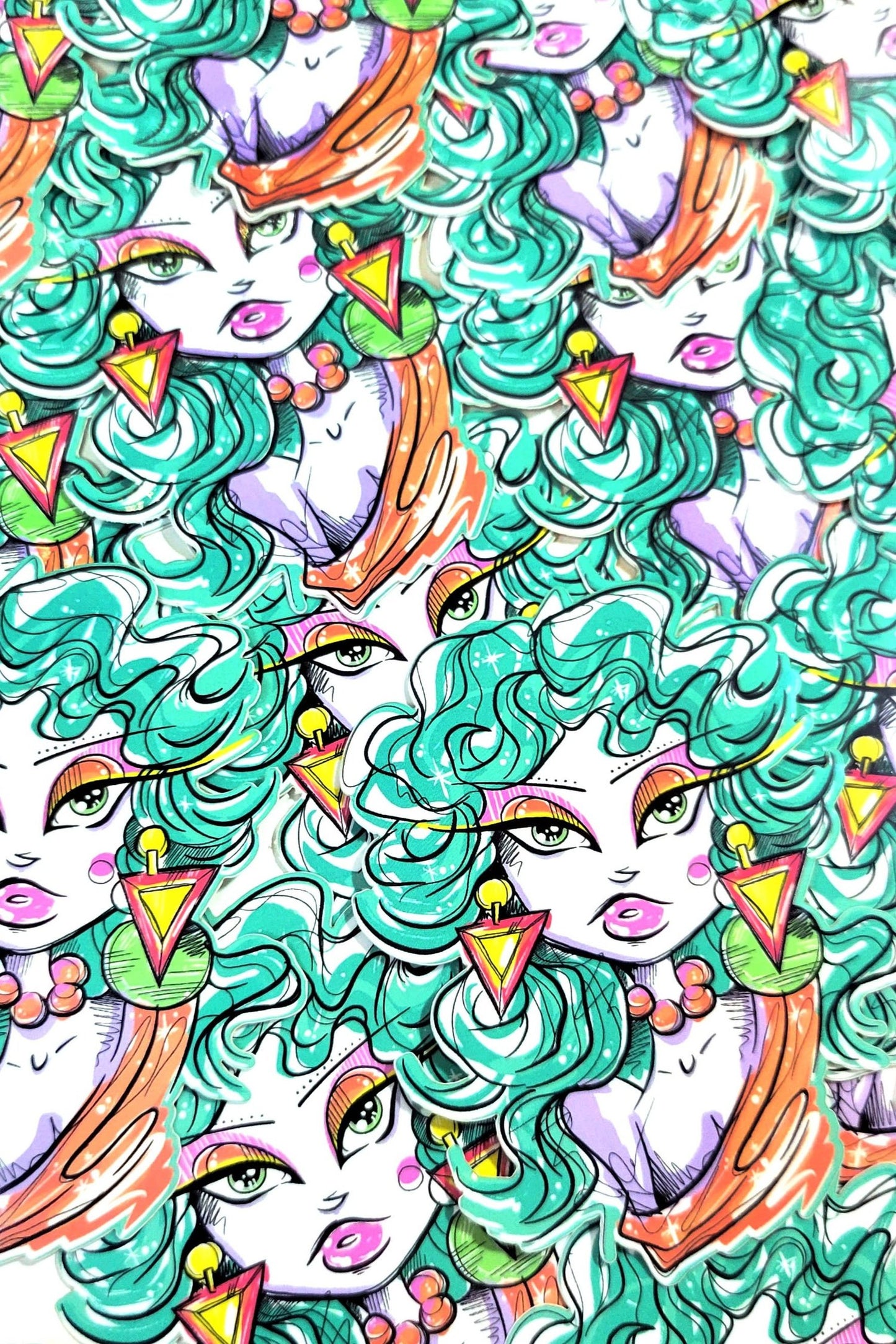 Aesthetika Synthetika Aqua '80s Gal Sticker