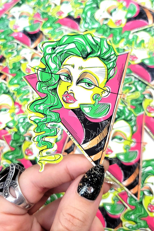 Aesthetika Synthetika Greenwave Girl Sticker