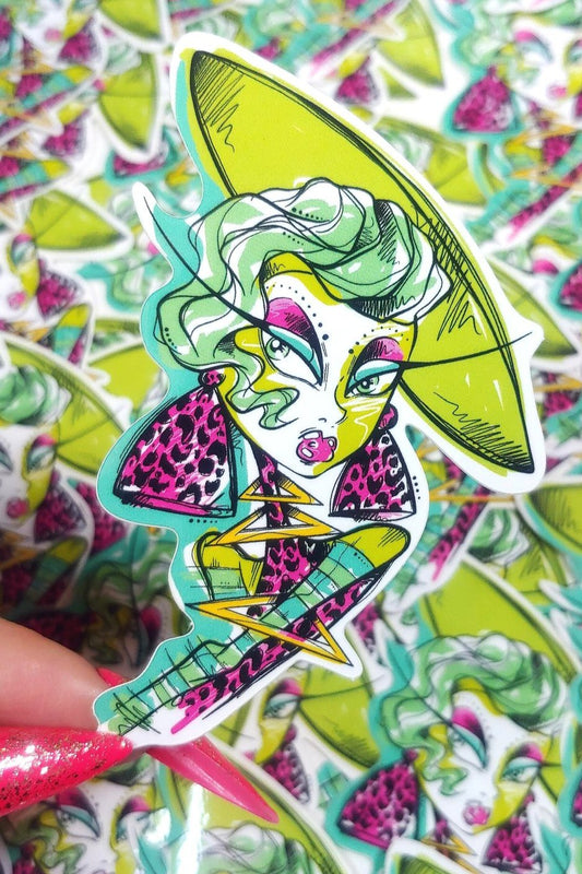 Aesthetika Synthetika Retro Revival Leopard Sticker