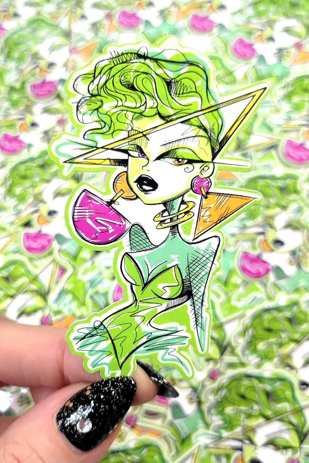 Aesthetika Synthetika Limelectric 80s New Wave Girl Sticker
