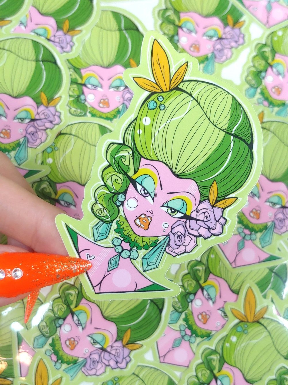 Retro-Futurist Rococo Charlotte Sticker
