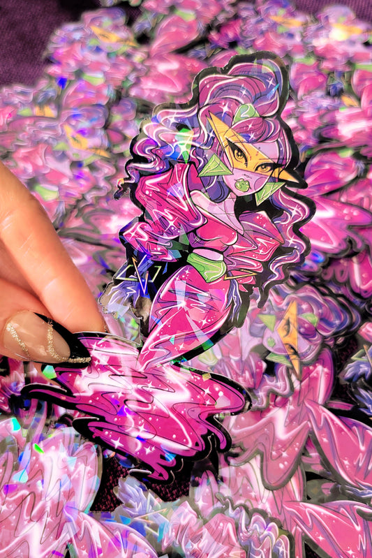 Cosmic Purple Dress Sticker