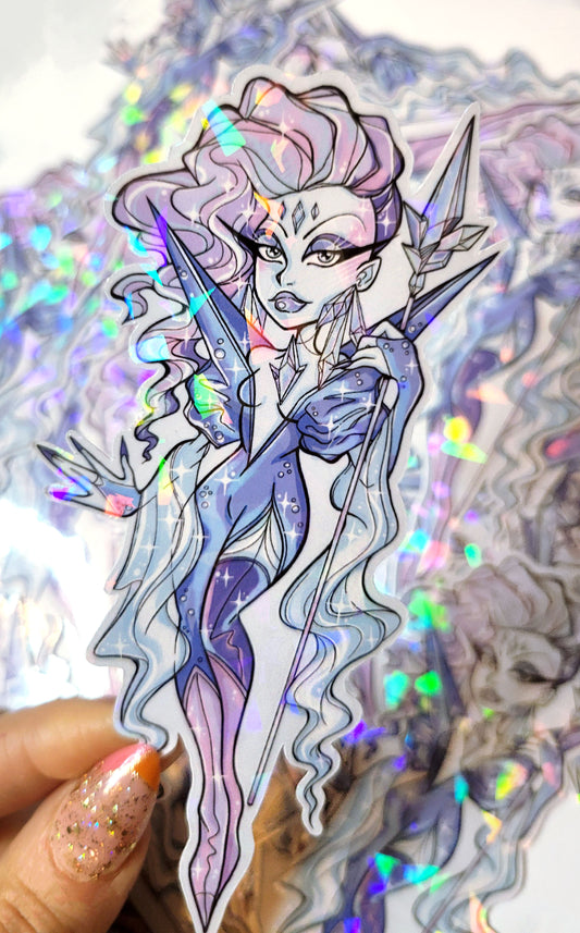Ice Crystal Queen Sticker by Karla Magana